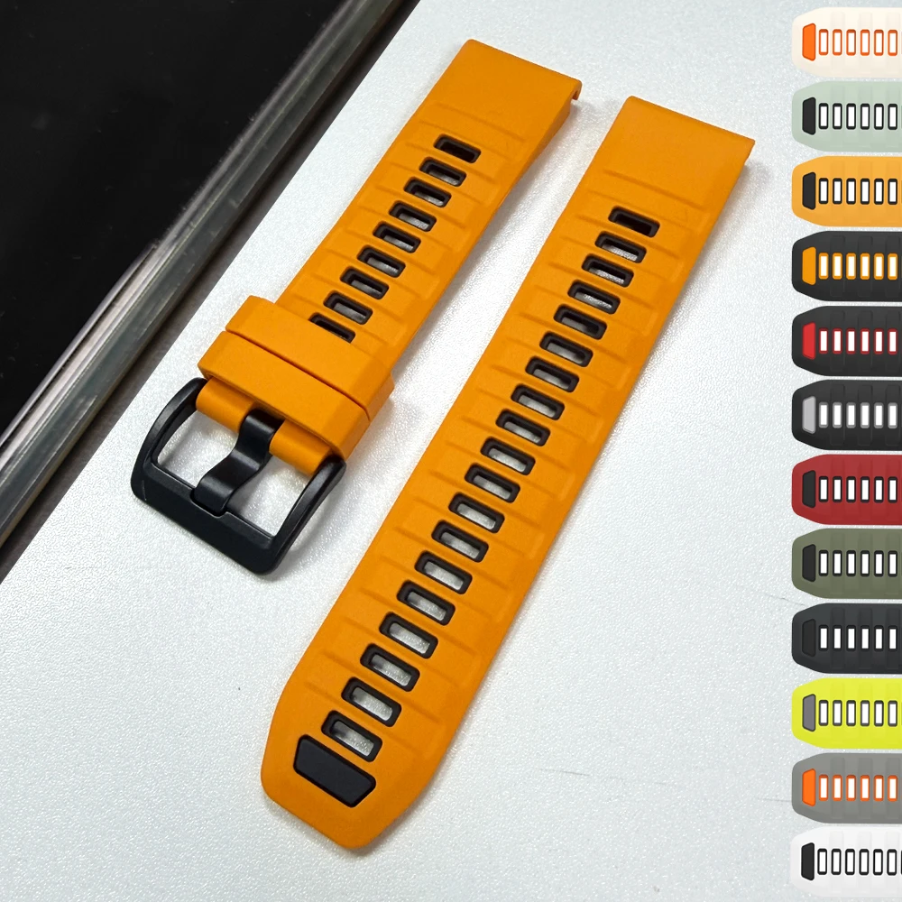 22mm 26mm Sports Silicone Strap For Garmin Fenix 9 Pro/Solar/AMOLED 47mm 51mm Enduro 3/Epix/Fenix 7X/7 8 8Pro QuickFit Watchband
