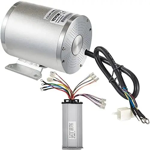 

DC Motor, 2KW 48V Brushless Motor Kit High Speed 4300RPM Scooter Motor with Mounting Bracket, Go Kart Motor for Bicycle Motorcy