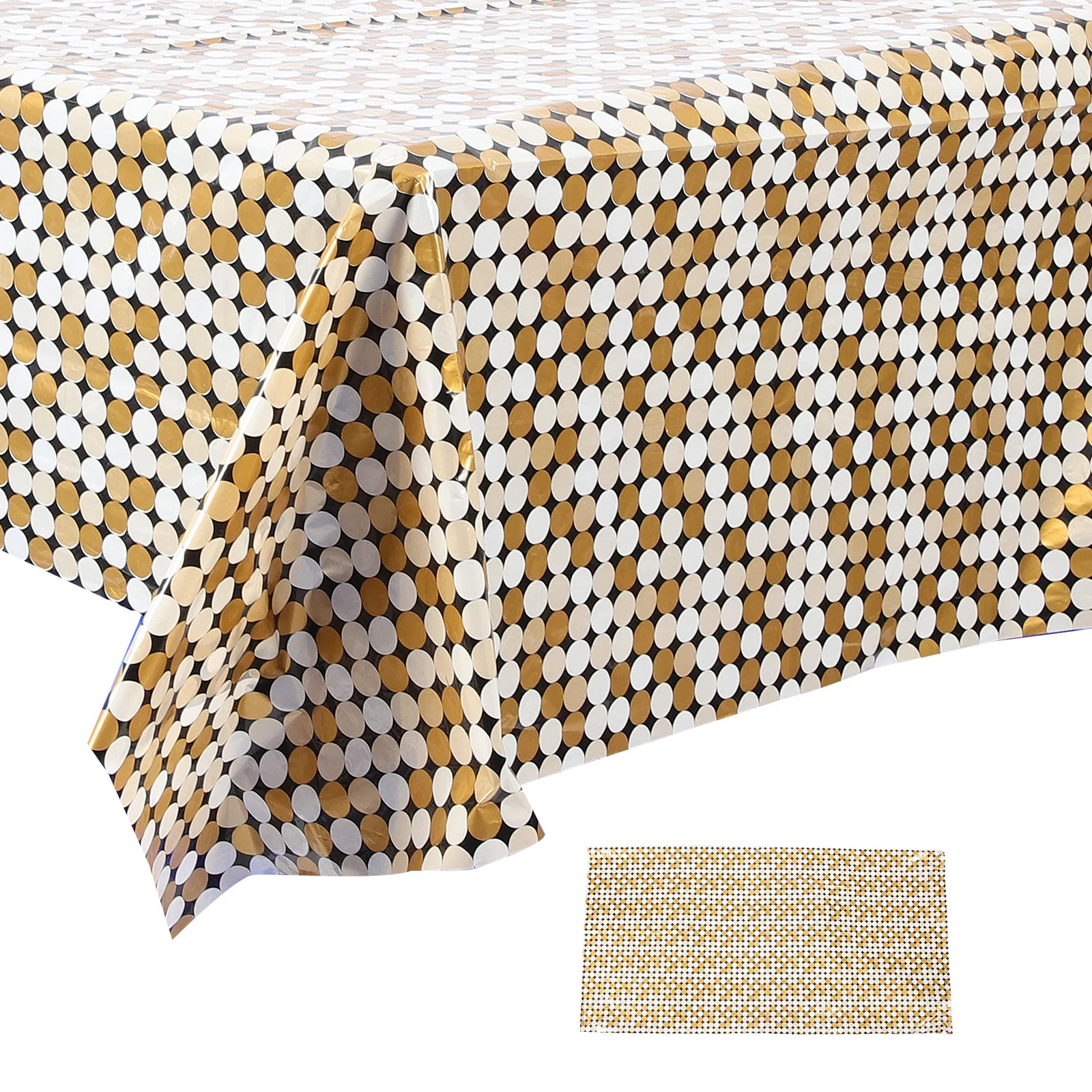 

Disco Party Gold Sequin Rectangle Tablecloth Decorative Glitter Table Cover for Kitchen Restaurant Festival Party