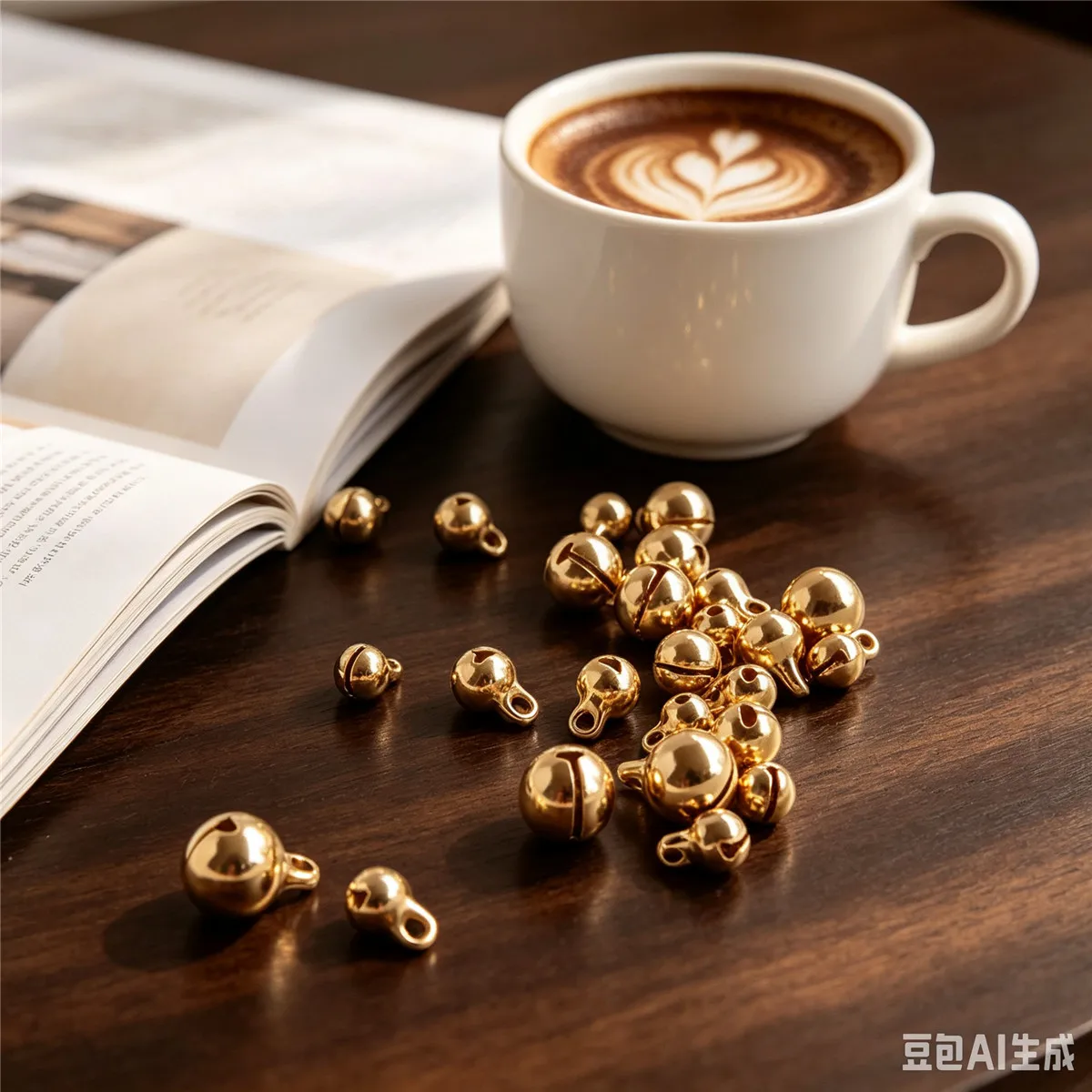 Mini Bell Small Pendants 14K Gold Plated Anti‑tarnish For DIY Bracelet Necklace Jewelry Findings