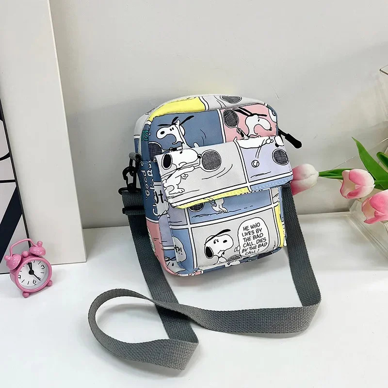 Snoopy torby Crossbody dla pań Kawaii torebki na telefon etui orzeszki ziemne torby na ramię dla kobiet portmonetka ładny portfel z kreskówek