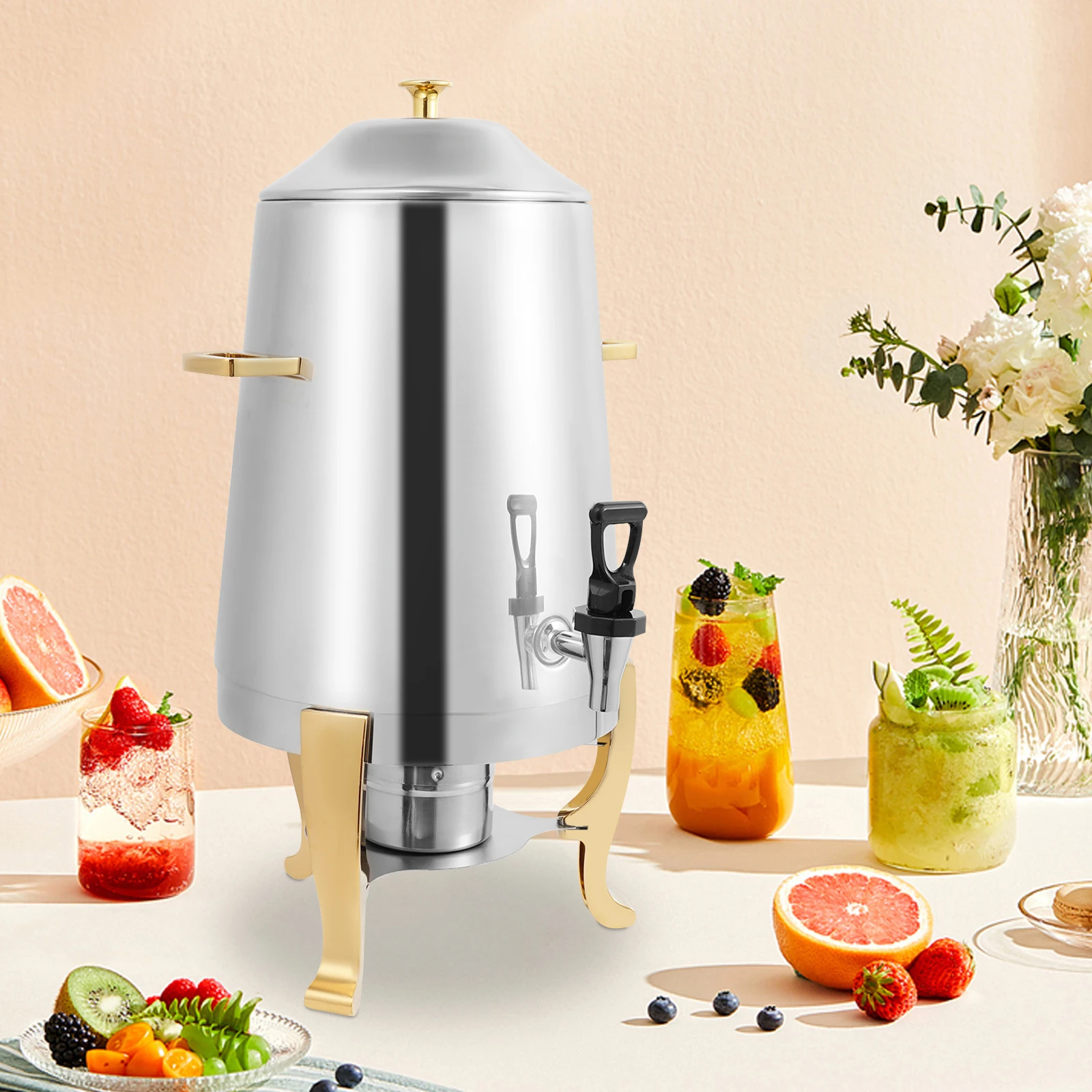 

Efficient Hot Beverage Dispenser: Stainless Steel, Stylish Design for Serving Hot Drinks at Hotels & Events