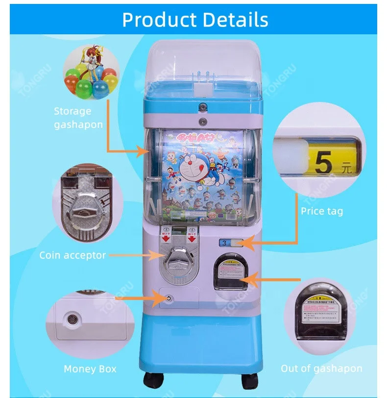 Factory OEM Three Layers Gashapon Machine Kid GACHA TOYS Game Ball Egg Toy Capsule Vending Machine