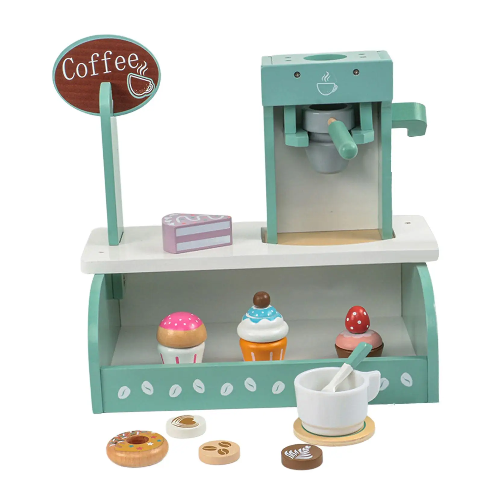 เครื่องชงกาแฟสําหรับเด็ก Playset ของเล่นอุปกรณ์ครัวสําหรับเด็กอายุ 3 ปีขึ้นไป