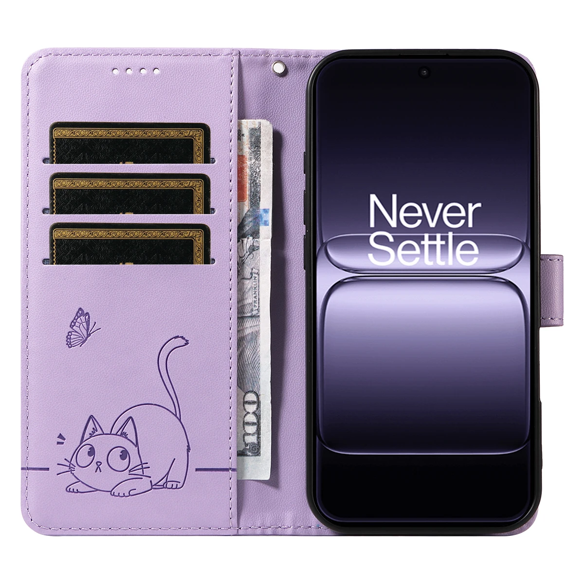 حافظة جلدية مغناطيسية لهاتف Oneplus 9 10T 11 12 12R 13 13T 13R Pro Nord CE2 CE3 CE4 Lite N20 5G غطاء لطيف على شكل قطة كرتونية #2