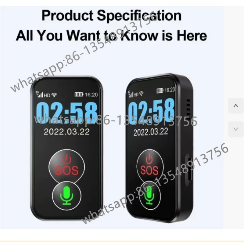 Long standby 4G locator GPS waterproof card for the elderly and children, anti-lost neck