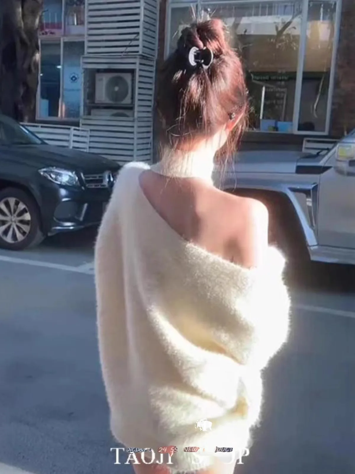 

Sweaters Jumpers Pullovers Womens Korean Style Y2K Winter Clothes Windowpane Professional Business Meeting BF Lady OL Work Gothi