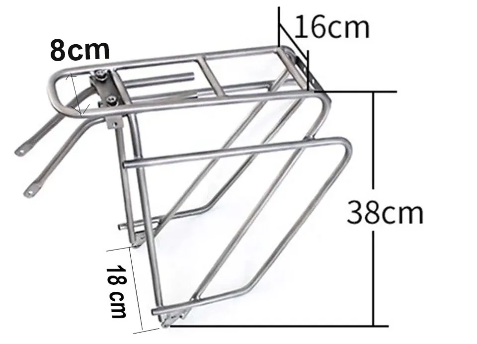 Gr9 Titanium Alloy Mountain Bicycle Cargo Rear Racks, Gravel Road Bike Luggage Shelf