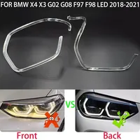 For BMW X3X4 G01 G02 2018-2021 LED Headlights DRL Car Aperture Guide Daytime Running Light Tube LED Light Bar White Light