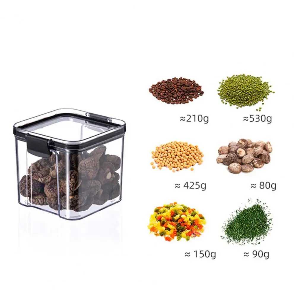 Airtight Flour Sugar Storage Container Sealed Grain Storage Canister Airtight Food Storage Containers Set Transparent for Rice