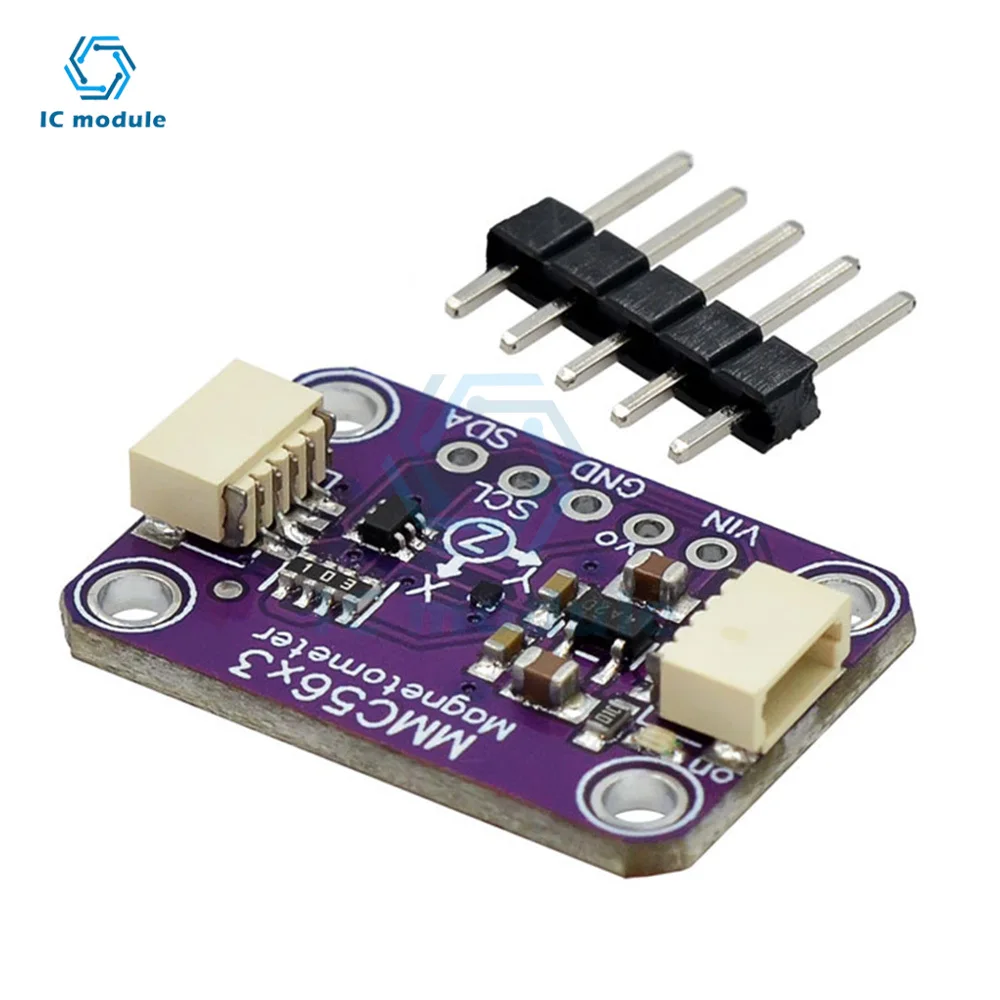 MMC5603 Triple Axis Compass Magnetometer Sensor Module Three Axis Magnetic Field Module Materiale for STEMMA QT/Qwiic