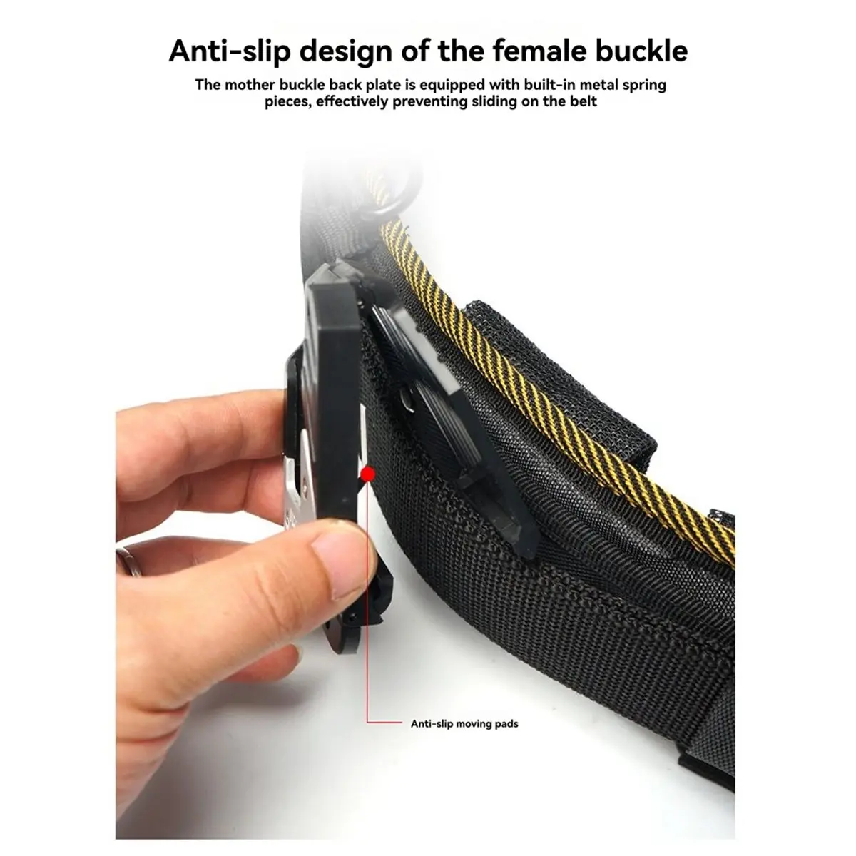 STOCK-3-Ring Rotating Hammer Hang Buckle Tool Quick-Release Clip Power Tool Quick-Release Clip Tape Measure Clip Belt Quick