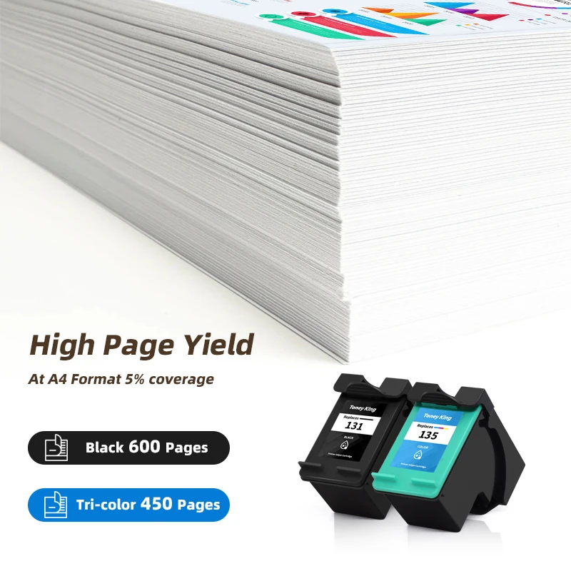 Ink Cartridge For HP131 For HP135 For HP 131 135 Use With Photosmart 2573 2575v 2575xi 2613 8150 v 8150 xi 8753 C3183 Printers