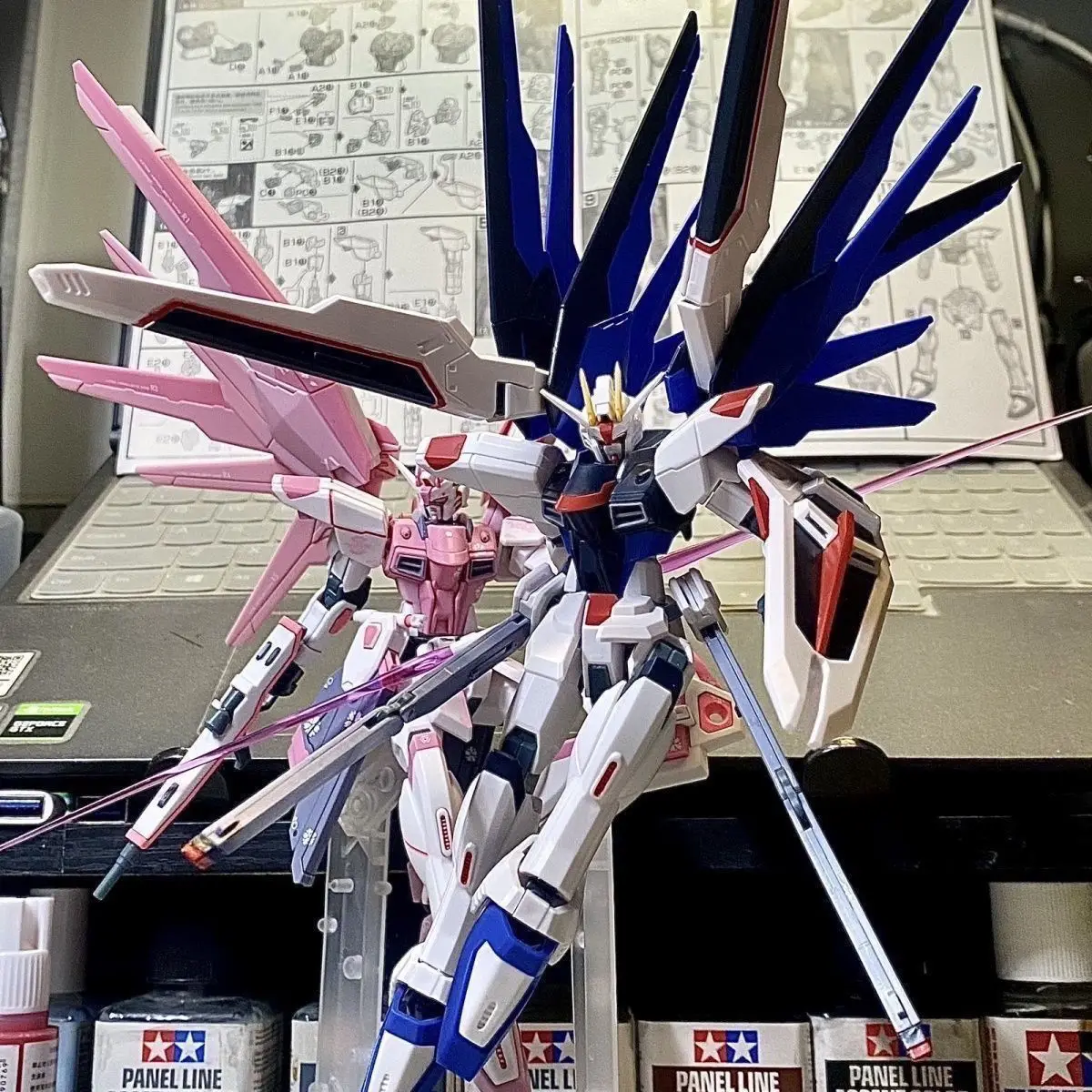 Gundam Xingdong XD Sakura Pink Model Assembly HG New Life Freedom 2.0 Strong Attack Handheld Toy view 4
