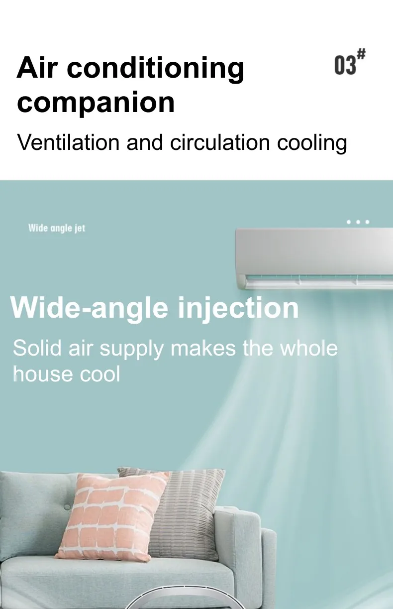 2023 neue 220V super leise variable Geschwindigkeit nicht schaufel los Lüfter Home Office hat den Remote Blade less Wand ventilator 12 Zoll вентилято� – Detail 11