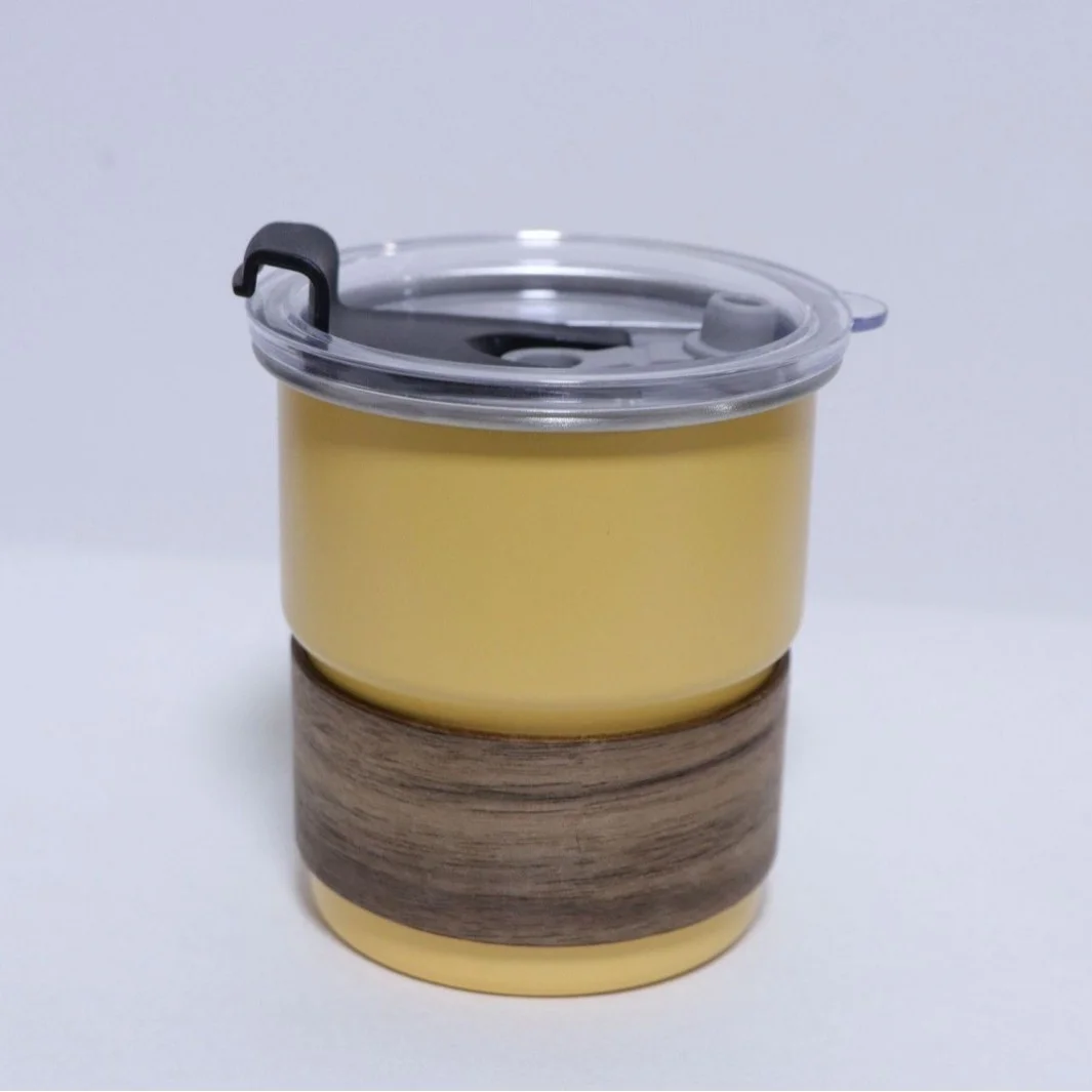 The State of Qatar Logo Stainless Steel Cup Beer Mug with Lid 300ml Outdoor Camping Coffee Mug