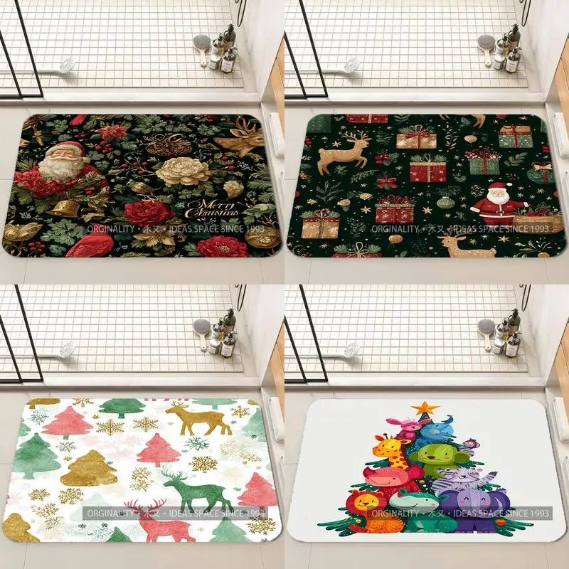 

Deer and Snowy Tree Living Room Decoration Home Sofa Non-Slip Carpet Study Bedroom Tatami Children'S Soft Floor Mat