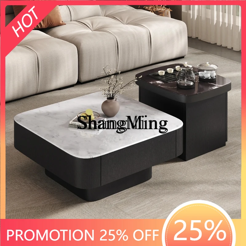 

SM new multi-functional living room technology stone combination coffee table tea integrated living room home