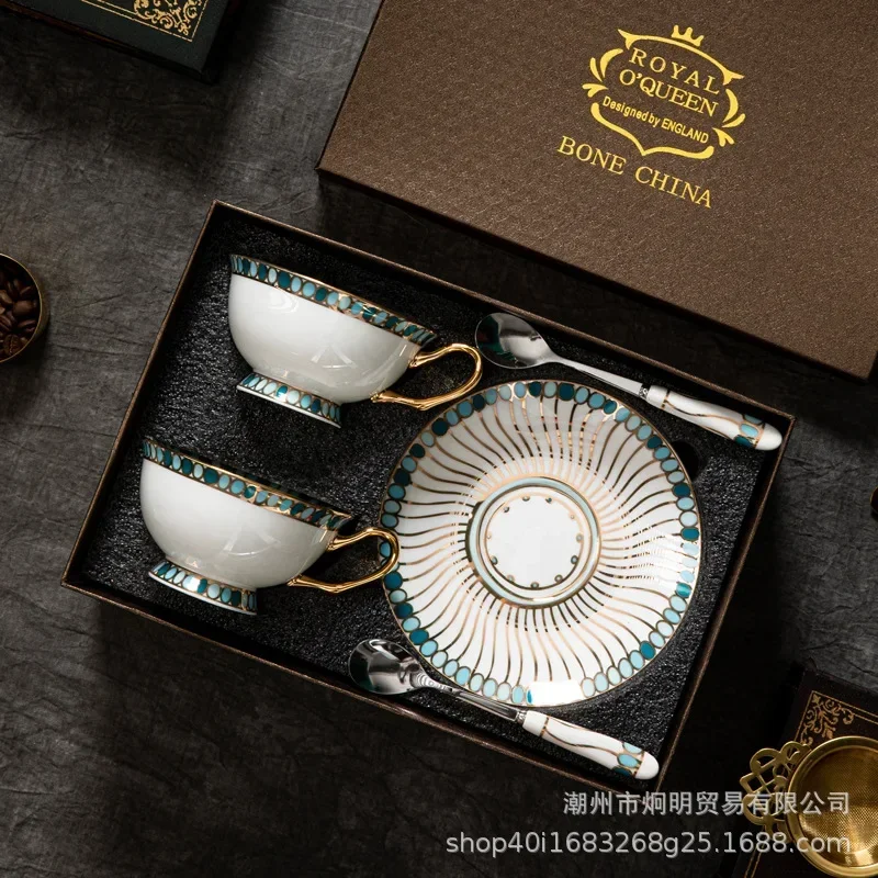 Coffee Cups, Bone China Cups and Plates, Ceramic Water Cups, Light Luxury Home European Afternoon Tea Cups, English Tea Sets