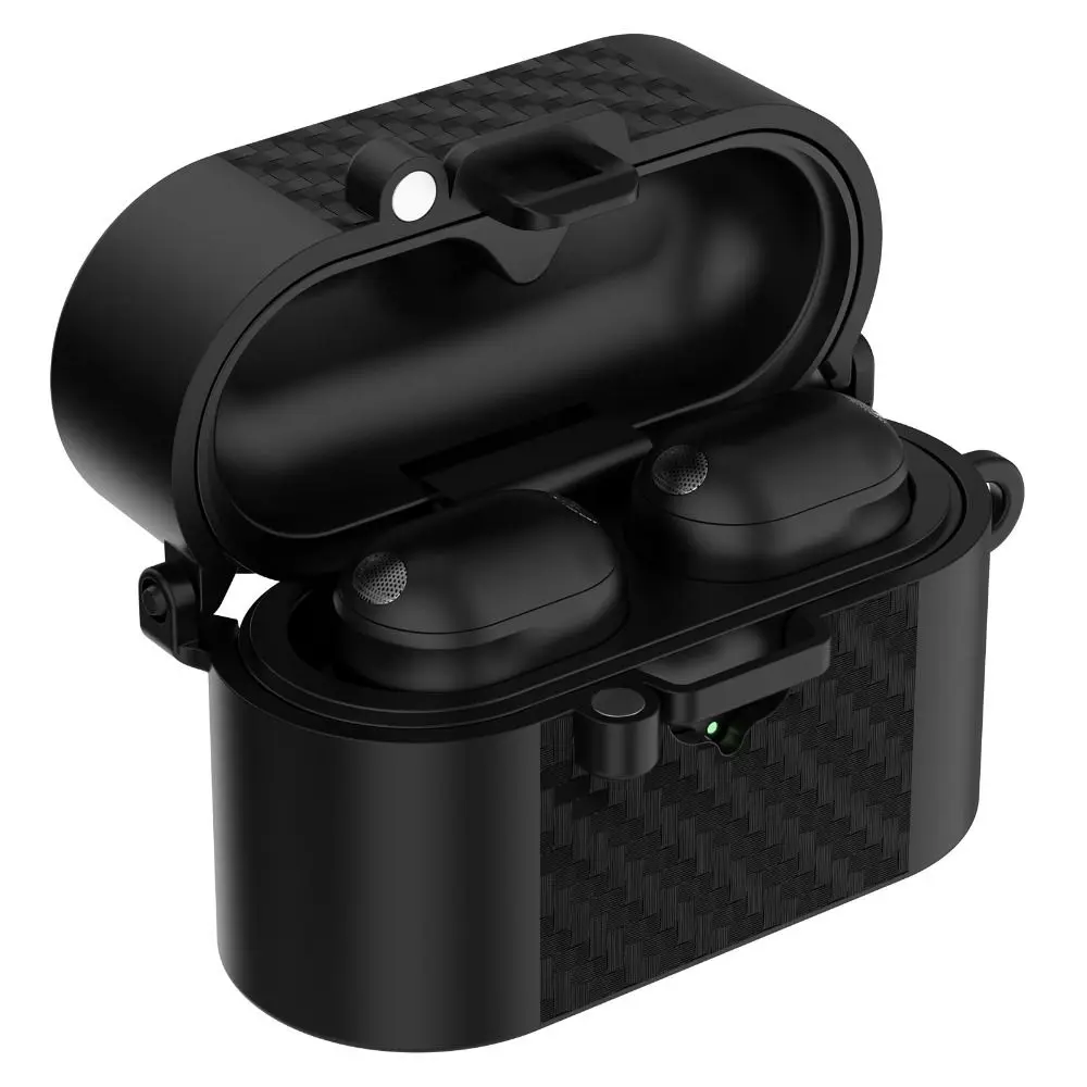 Magnetic Buckle Protective Case Carbon Fiber Texture Anti Scratch Earbuds Cover TPU Shockproof for Sony WF-1000XM6