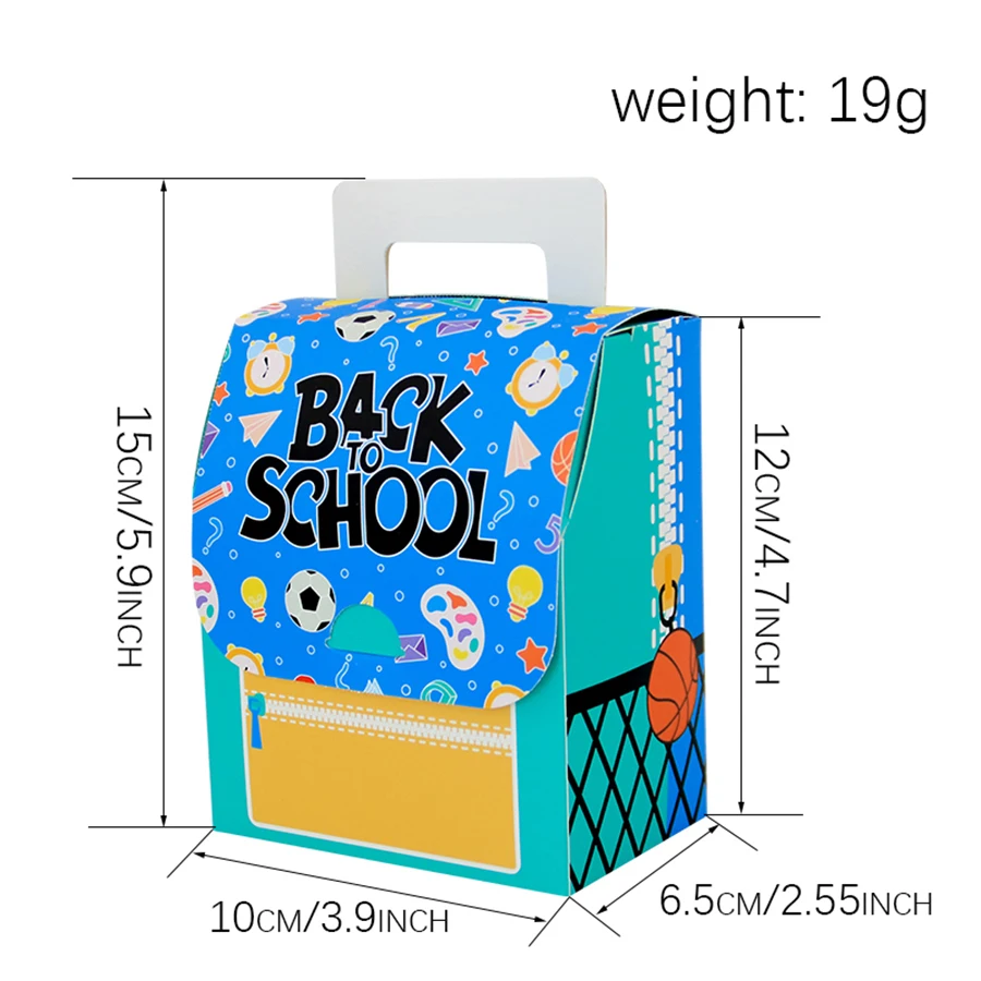 24PCS Welcome Back to School Gift Box Boxes Backpack Favor Boxes for Classroom Birthday Decorations Party