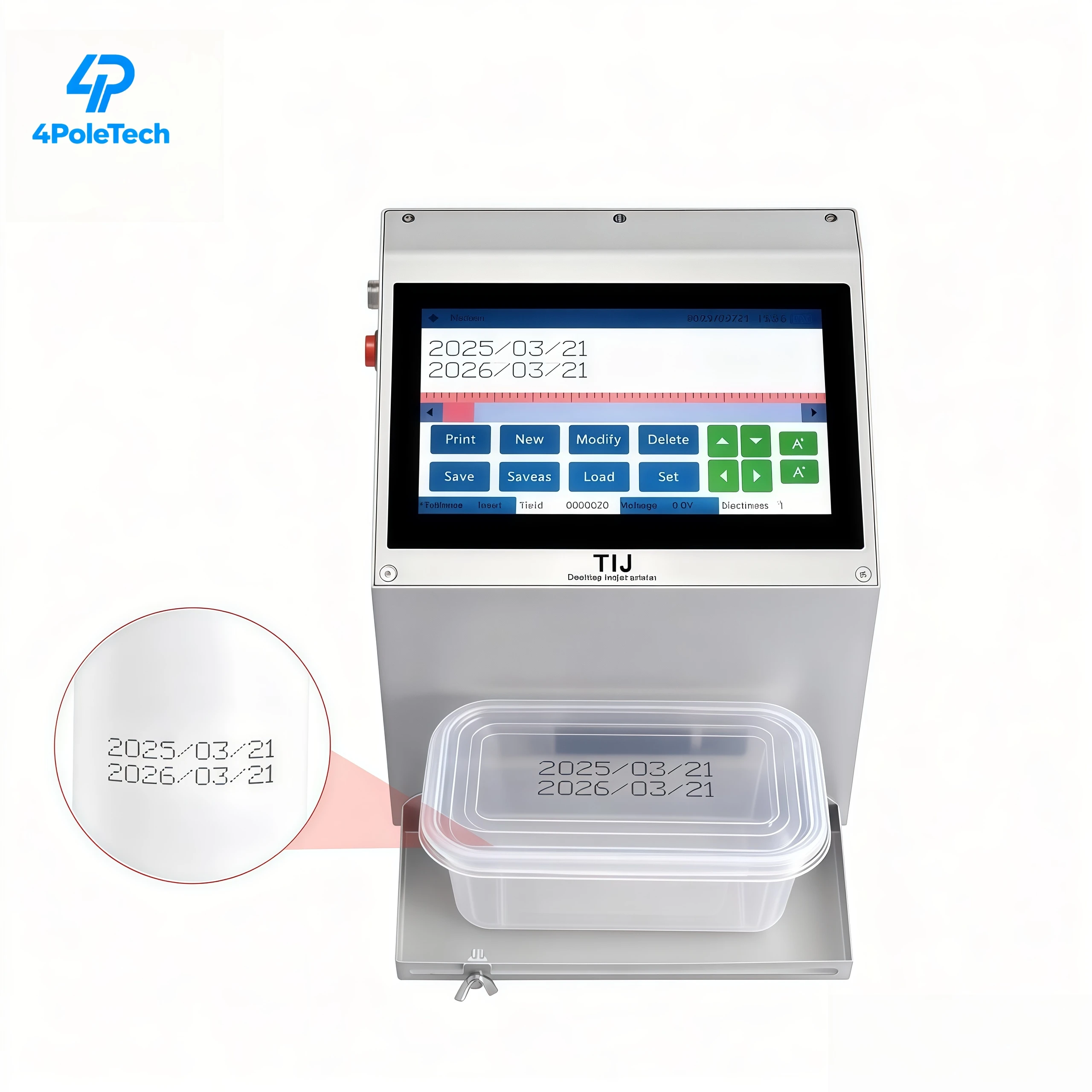 

High Quality Small Desktop Inkjet Label Printer For QR Code&Barcode Printing On Disposable Plastic Food Containers