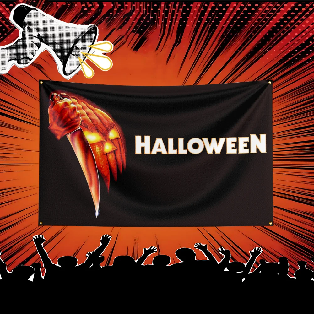 Halloween Michael Myers The Shape Inspired Movie Flag 3x5 FT Polyester Banner For Bedroom Wall Decor Film Fan Gift - Image 4