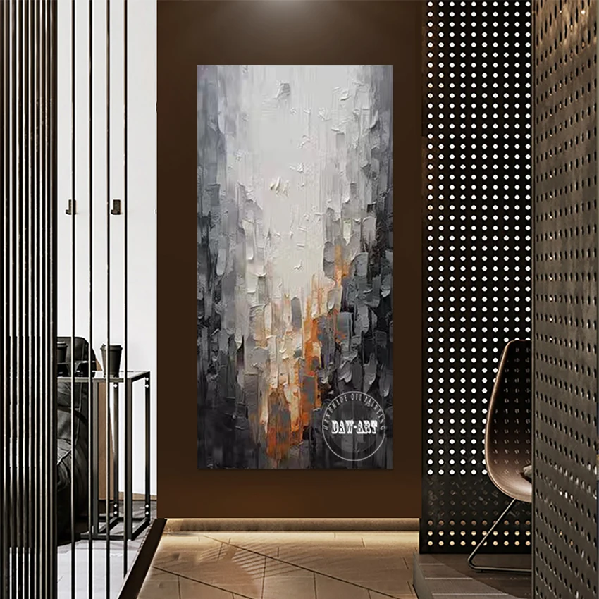 لوحات زيتية على شكل سكين لوحة، عمل فني للديكور الأكريليك، جدار مزخرف بتصميم تجريدي حديث، بدون إطار، صورة فنية من القماش