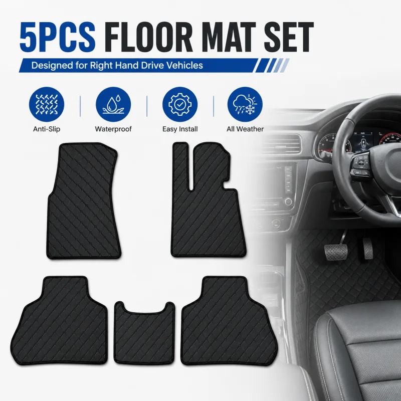 Custom Flat Car Floor Mats Fit Audi All Models PUWaterproof Anti-slip Car Accessories Carpets Covers Left/Right-hand drive 3