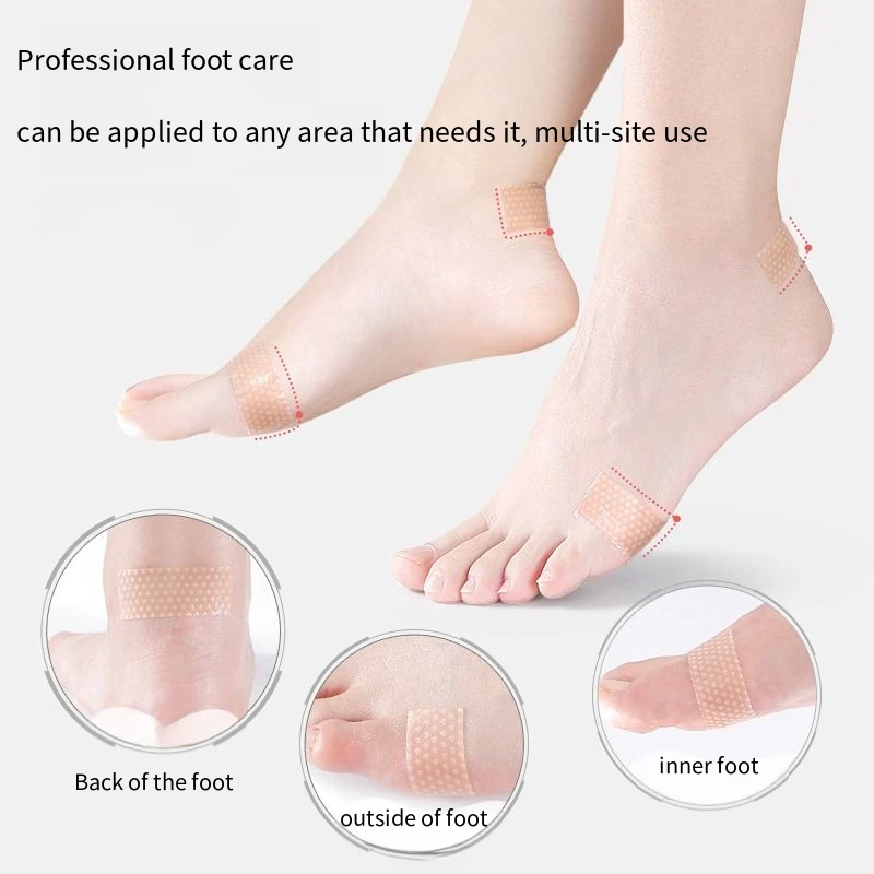 Anti-Pain Heel Stickers Silicone Gel Foot Protector Biomimetic Invisible Heel Inserts Pain Relief Heel Pads Foot Care Products