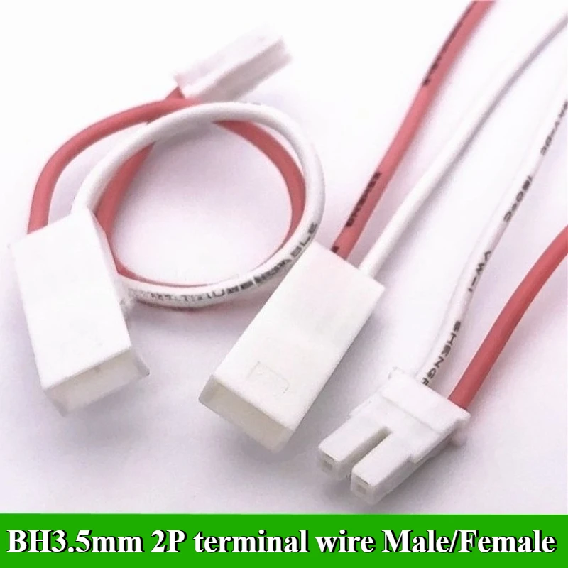 

5-50Pcs/lot BH3.5mm 2P terminal wire Male/Female connection line Male to Female LED power cord length 15cm 24AWG electronic wire