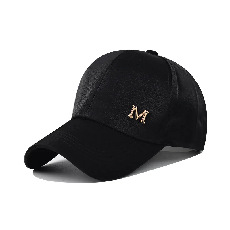 

Classic Bright Color M Logo Satin Dad Hat Four Seasons Baseball Cap Snapback Hat