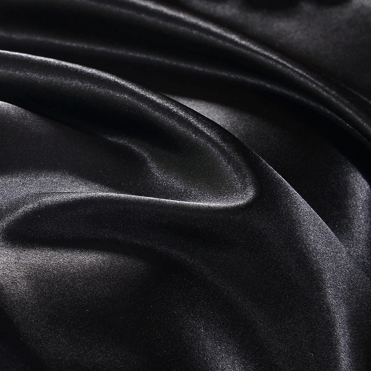 

1 Pair 51X66Cm Luxury Satin Pillowcase Skin-Friendly Wrinkle-Free Machine Washable Pillow Covers For Beauty Sleep Black
