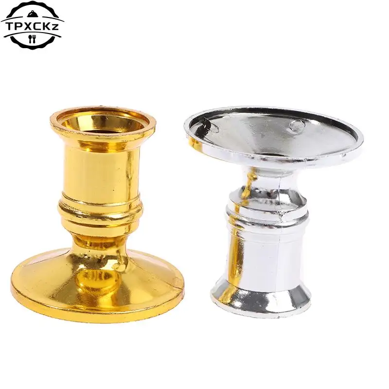 2pcs/set Plastic Candle Holder Candle Base Candlestick Holder For Home Decor