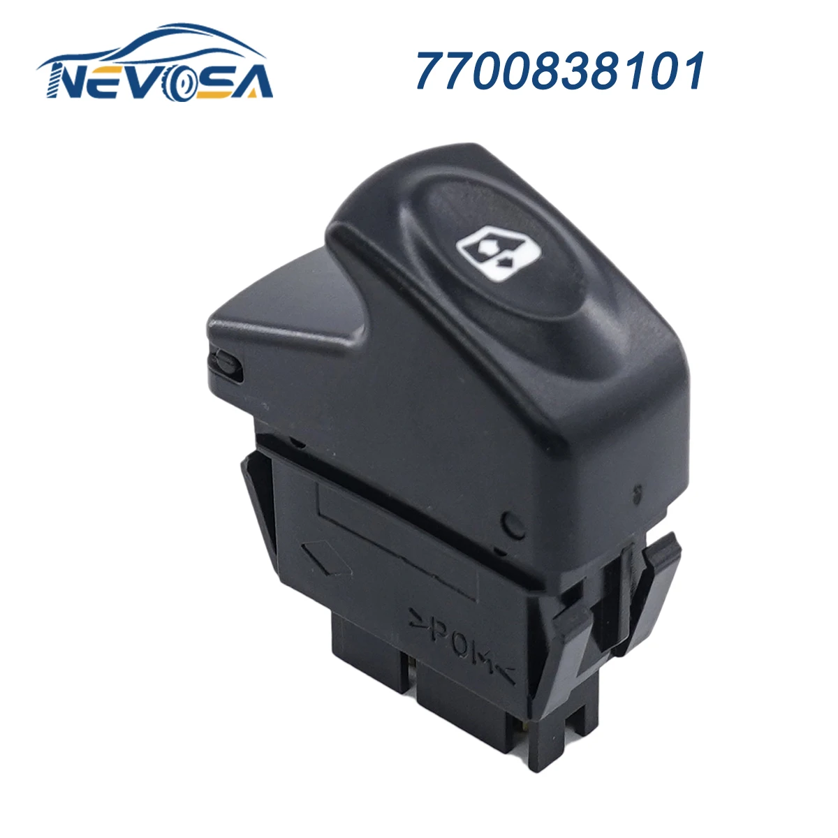 NEVOSA 7700838101 Orange Light Car Window Control Lifter Switch Single Button For Renault Clio Kangoo Megane Scenic 7700429998