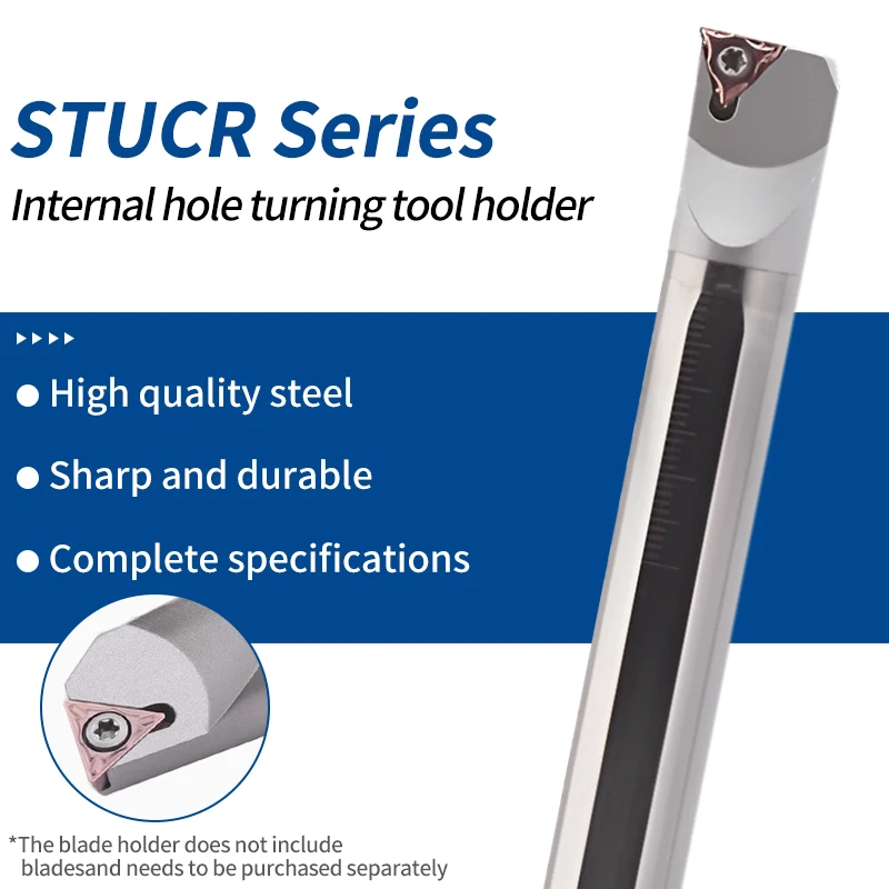 Penyangga alat bubut lubang dalam CNC C08K/C10K/C12M-STUCR09/11 baja tungsten yang diperkeras dan tahan guncangan