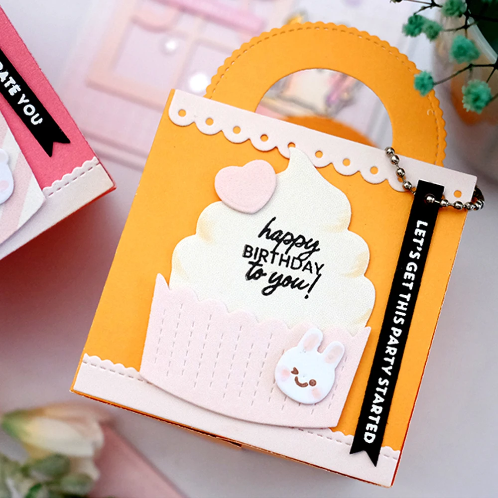 Sweetie Bag Cutting Dies Flourish Frame Metal Die Cuts For DIY Scrapbooking Album Card Making Decoration Paper Craft Knife Mold