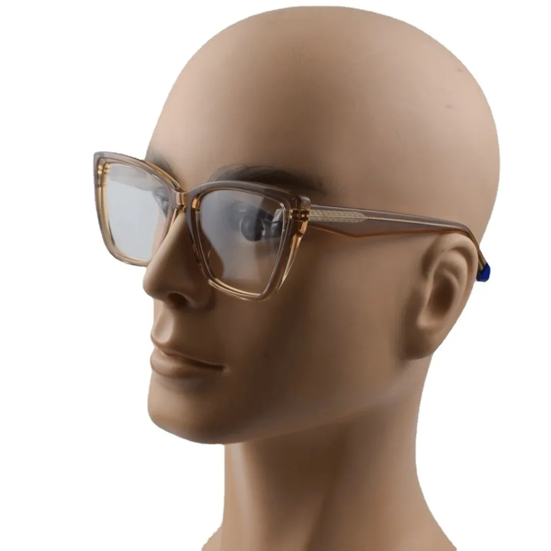 Occhiali da lettura Cat Eye uomo donna montatura per occhiali in acetato uomo lente trasparente 0 + 25 + 50 + 75... + 600