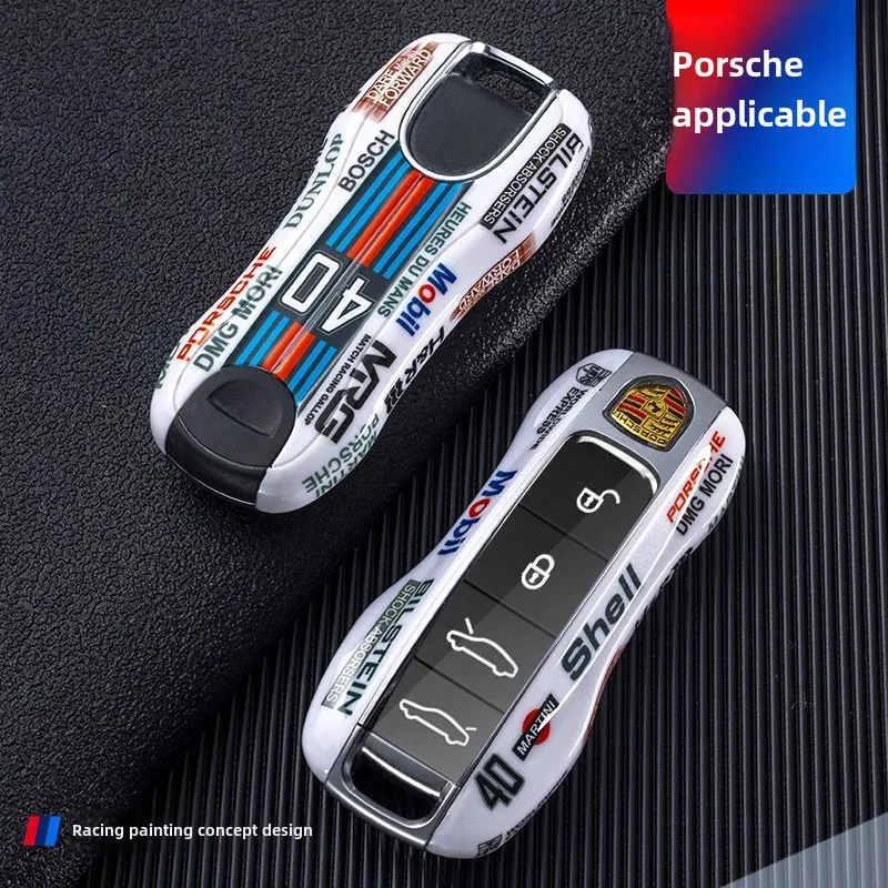 Porsche Car Key Case Modification Card Holder Macan Marque 911 Trimming Shell For 718 Model Car Key Cover