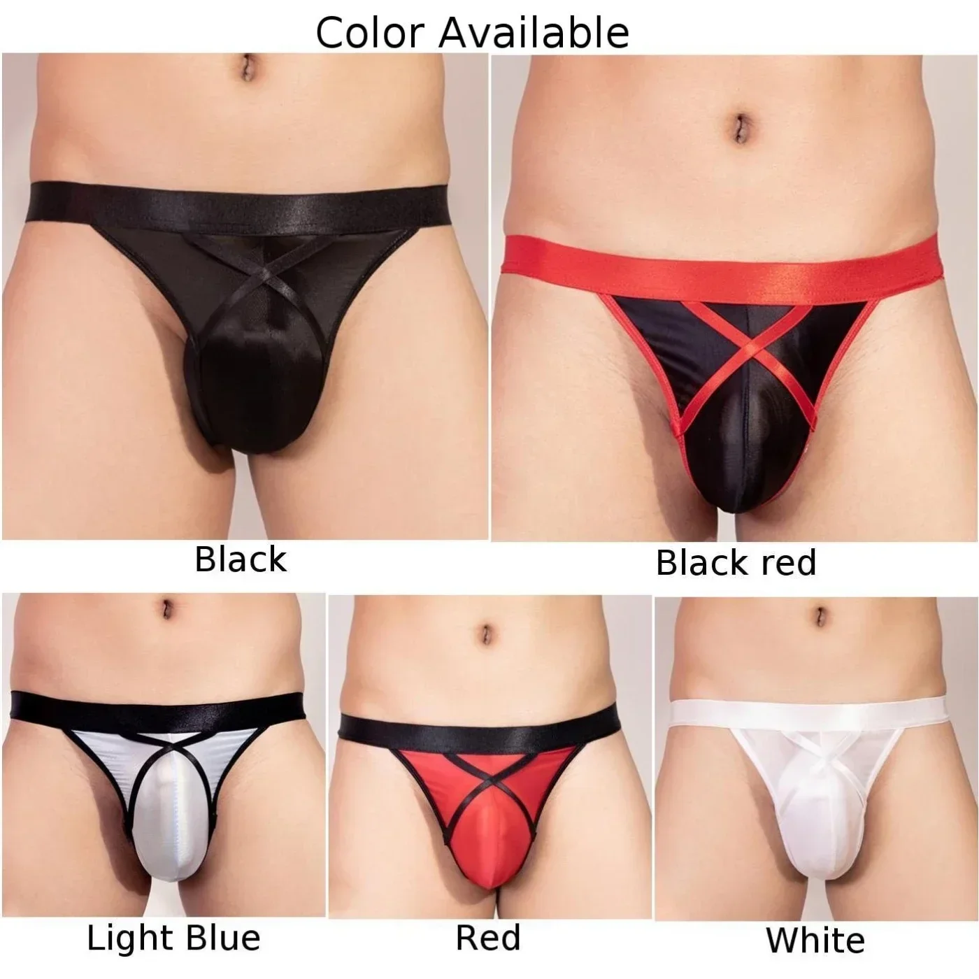 Sous-Vêtements Brillants à l'Huile pour Homme, Culotte en Poudres Taille Basse, String en T, Culotte Jockstrap Améliorée