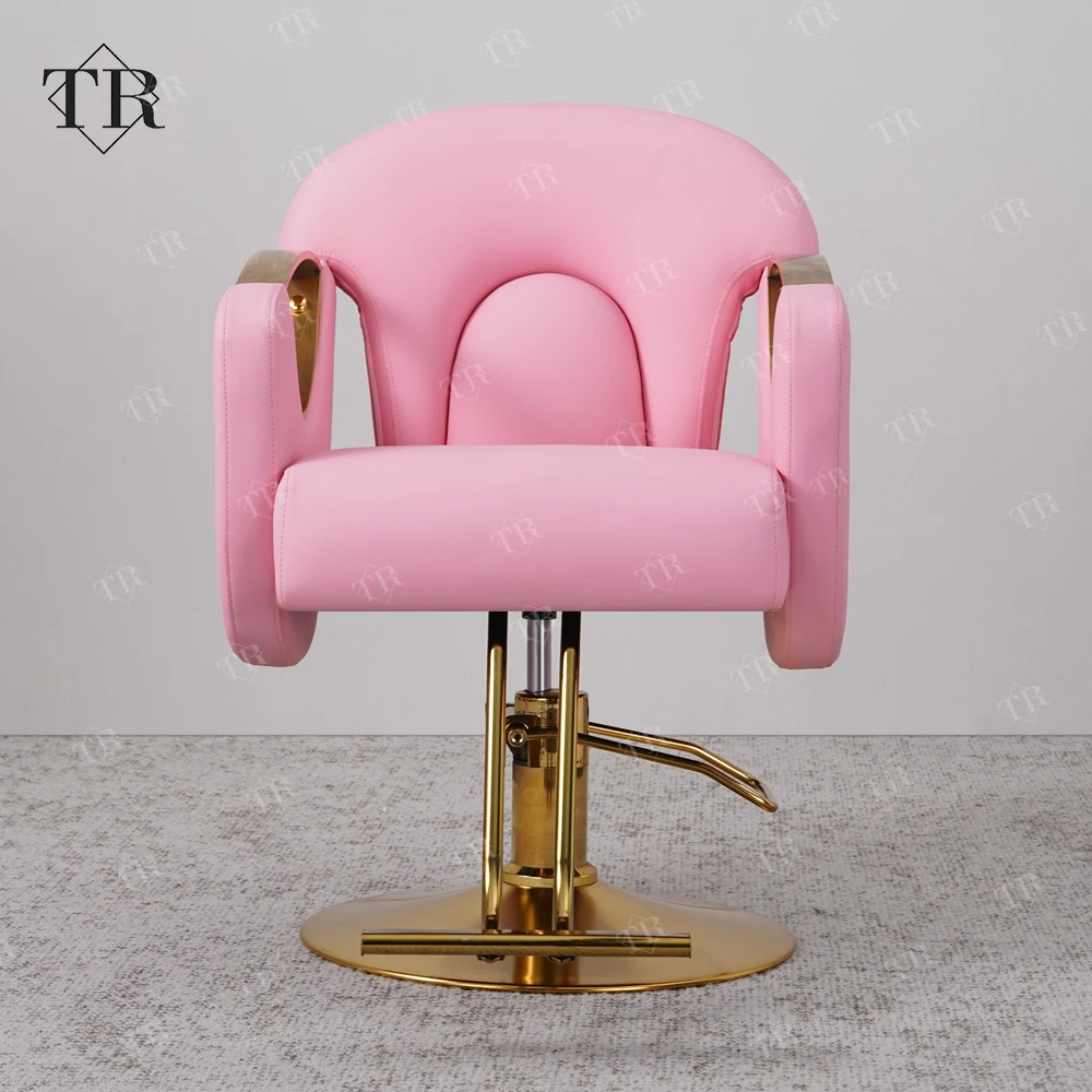

Turri 2024 Pink Barber Chair For Men Memory Foam Styling Chair Modern Customizable Hairdressing Salon Chair
