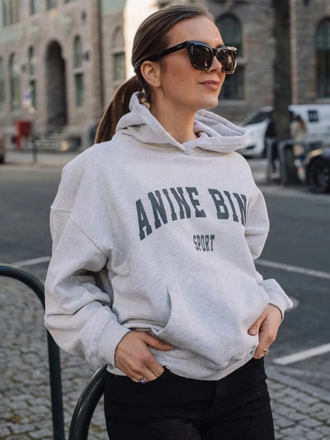 

Letter Sweatshirt Hoodies Women 2024 Autumn Winter Clothing Fashion Pullovers Tops Female Chic Loose Hooded Sweatshirts