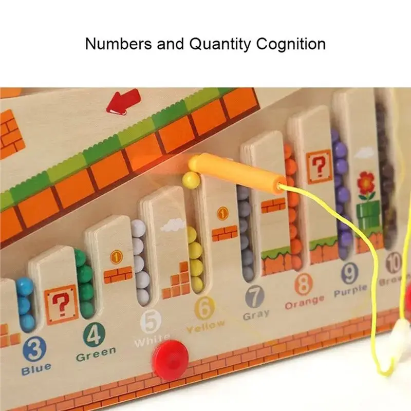 

Best-Color Classification Counting Recognition Magnetic Digital Bead Maze For Children Operation Puzzle Games Numbers