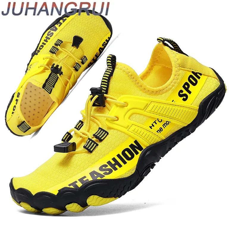 

Unisex Outdoor Five-Finger Wading Shoes Breathable Mesh Rubber Sole Surfing Diving Swimming Shoes Slip-On Water-Resistant Sandal