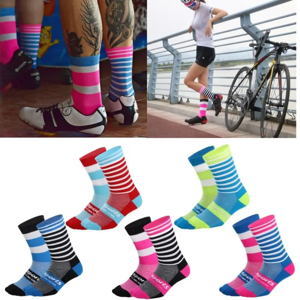 

Quality Stripe Dot Running Socks Breathable Racing Running Bicycle Sock Unisex Sport Sock Outdoor