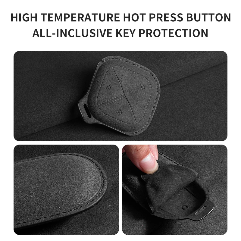 حافظة مفاتيح السيارة من الجلد المدبوغ لـ SGMW Wuling Baojun Air Yep KiWi EV E100 630 510 730 610 530 560 RS-5 سلسلة مفاتيح قذيفة