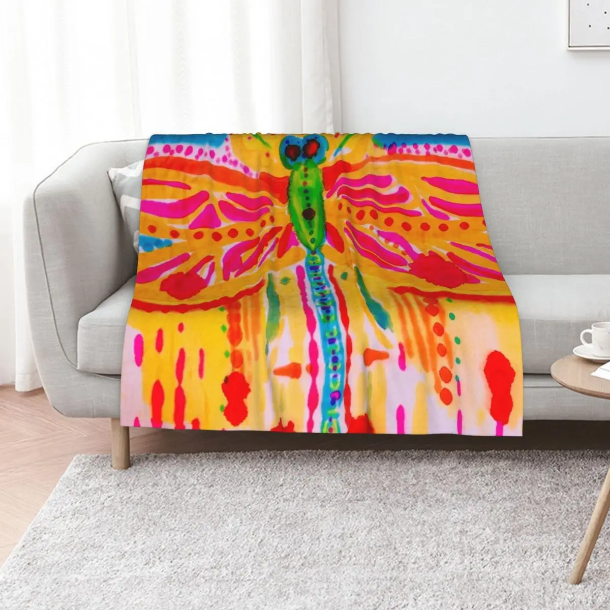 Dragonfly Burst Throw Blanket Luxury halloween Weighted Flannels Furrys Giant Sofa Blankets
