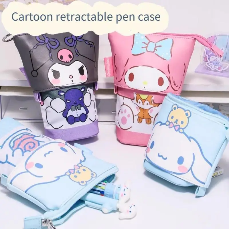 

Sanrio Kuromi Cinnamoroll 2025 new telescopic pencil bag cartoon cute student specific pencil case large capacity storage bag