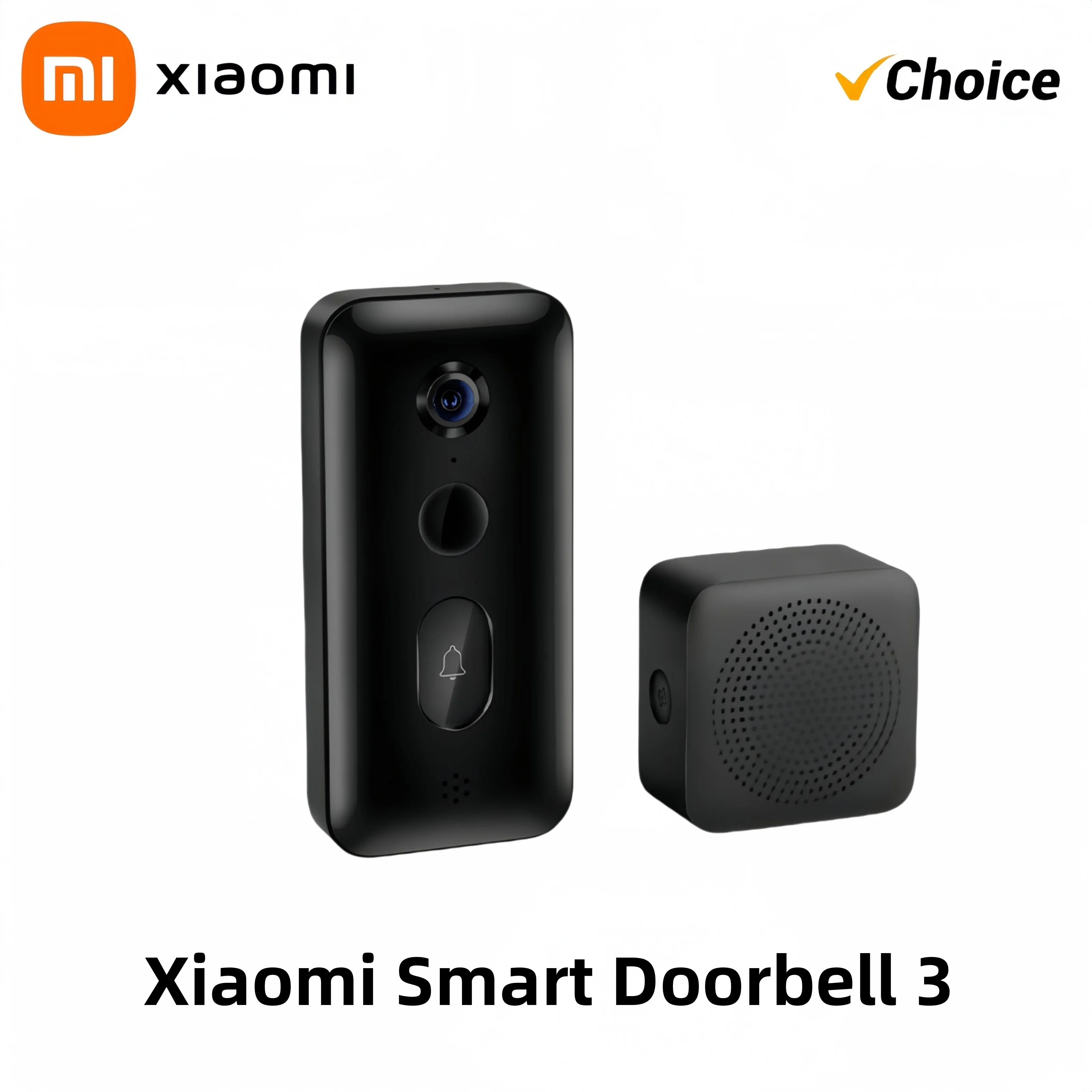 Xiaomi Smart Doorbell 3 2K Ultra HD Night Vision Video Doorbell Long Battery AI Human Recognition Work with Mi home APP