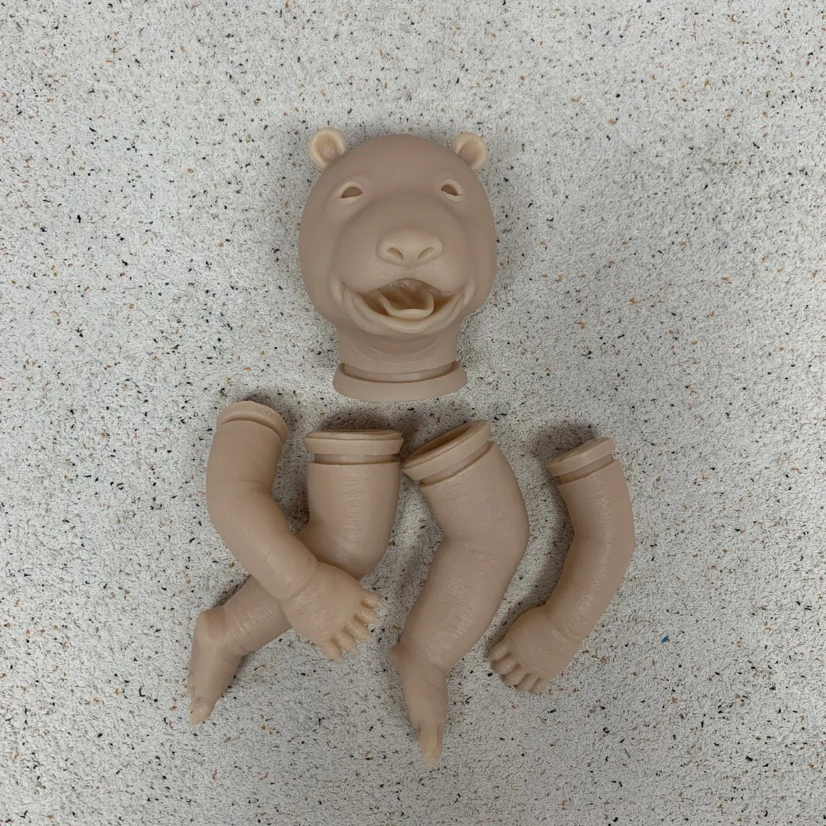 

49CM Unpainted Bear Reborn Doll Kits Reborn Animal Toy Unassembled Doll Kit Toy Kit Bebé Reborn